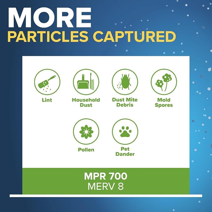 Filtrete 20x25x5 AC Furnace Air Filter, MPR 700, MERV 8, Fits Trion Air Bear & - Image 4