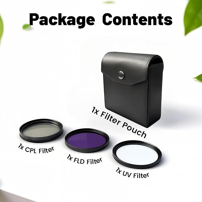 52mm UV+CPL+FLD Lens Filter Kit - Image 2