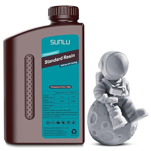 SUNLU 3D Printer Resin, 1kg Fast Curing Standard 3D Resin by SUNLU