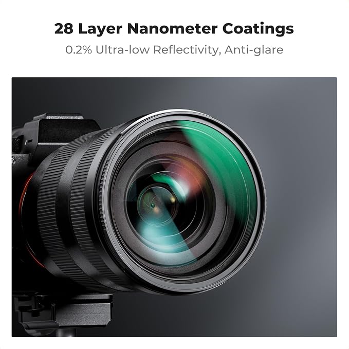 K&F CONCEPT 82mm Black Diffusion 1/4 & 1/8 Lens Filter Kit, Mist Cinematic - Image 7