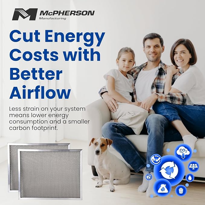 McPherson Reusable Air Filter 30x20x1 | Washable MERV 8 | Made in USA Metal - Image 6