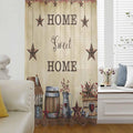 Farm Sheer Curtains 96 Inch Length American Country Barn Star Vintage Berry by Unknown