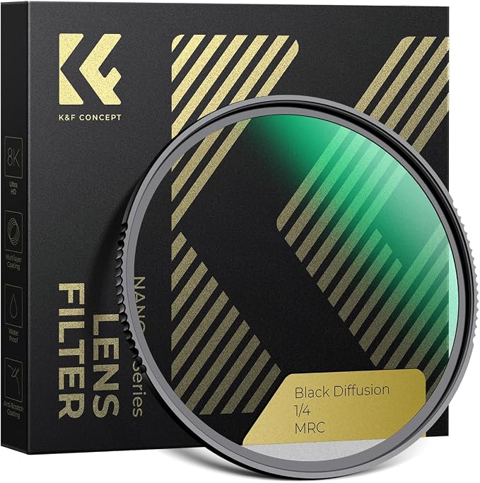 K&F CONCEPT 52mm Black Diffusion 1/4 Filter Mist Cinematic Effect Filter by KFCONCEPT