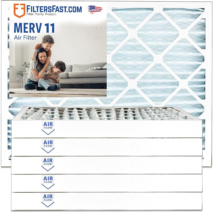 Filters Fast 16x16x2 Pleated Air Filter Merv 11, 2 inch AC Furnace Air Filters by FiltersFast