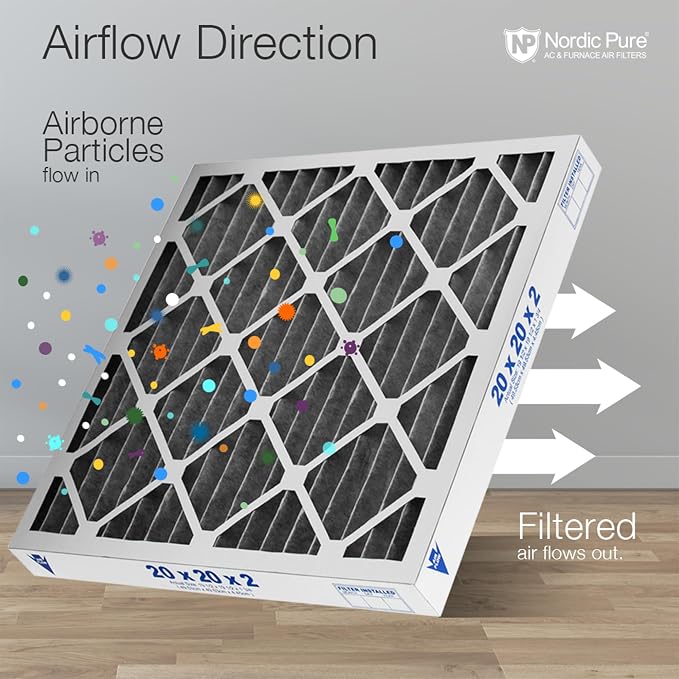 Nordic Pure 20x20x2 Furnace Air Filters MERV 10 Pleated Plus Carbon 12 Pack - Image 8