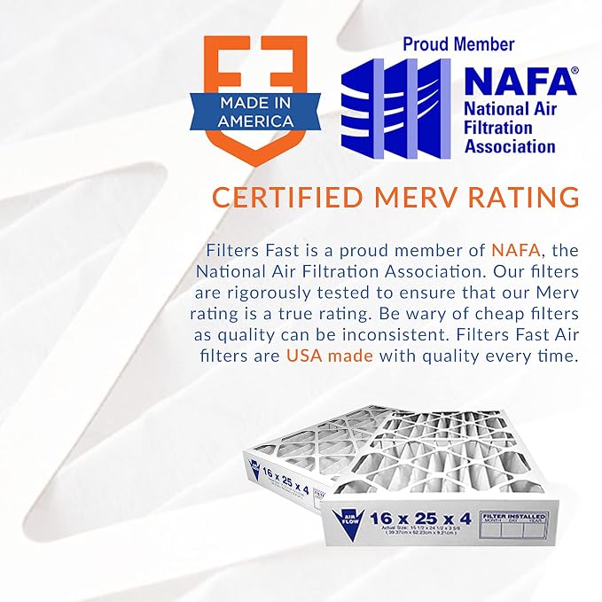 Filters Fast 14x25x2 Pleated Air Filter Merv 8, 2” AC Furnace Air Filters - Image 4