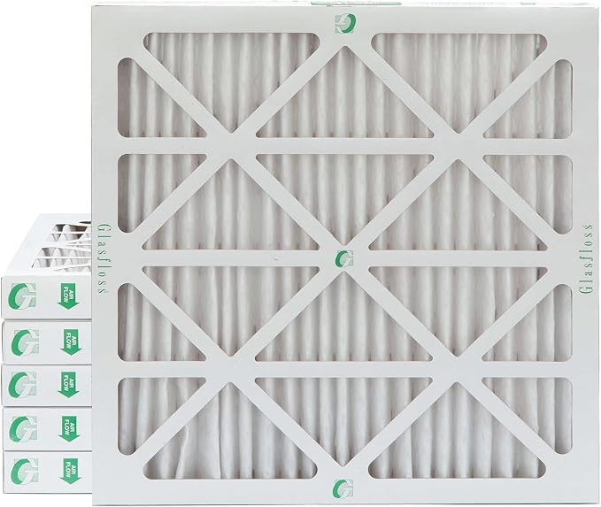 Glasfloss 18x18x2 MERV 10 2" Inch Pleated Air Filters Box of 6. Actual Size: by Glasfloss