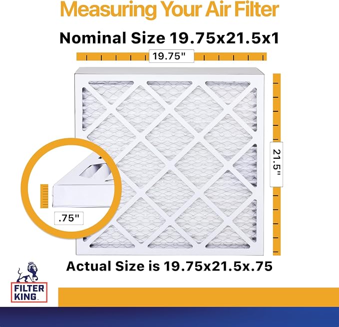Filter King Air Filters 19.75x21.5x1 | 4-PACK | MERV 13 HVAC Pleated AC Furnace - Image 2