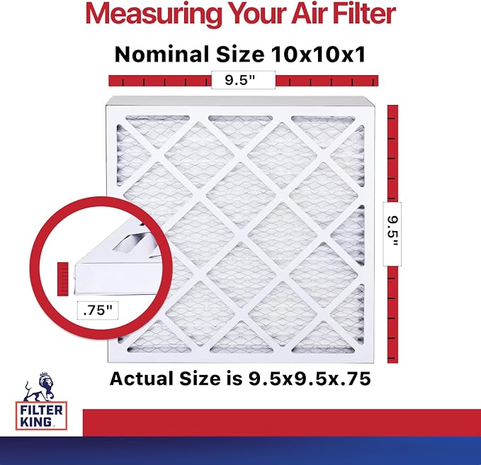 Filter King 10x10x1 Air Filter | 12-PACK | MERV 11 HVAC Pleated A/C Furnace - Image 2