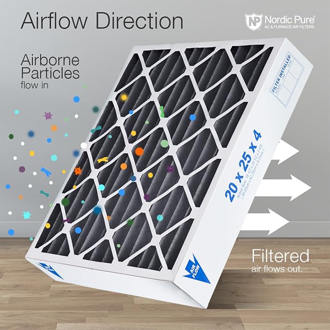 Nordic Pure 16x20x4 Pleated Plus Carbon Air Filters MERV 8 6 Pack - Image 8