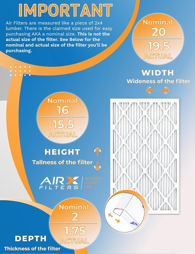 16x20x2 Air Filter MERV 13 Rating, 12 Pack of Furnace Filters Comparable to MPR - Image 2
