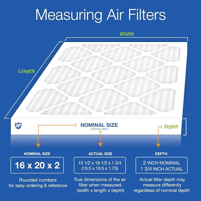 Nordic Pure 16x20x2 Pleated Air Filters MERV 14 Plus Carbon 3 Pack - Image 2