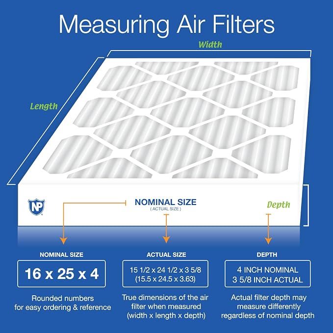 Nordic Pure 16x25x4 Pleated MERV 13 Air Filters 2 Pack - Image 2