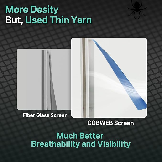 Premium Window Screen DIY KIT 39" 51" Water-Repellent Blocks Rain, Pet Scratch - Image 6