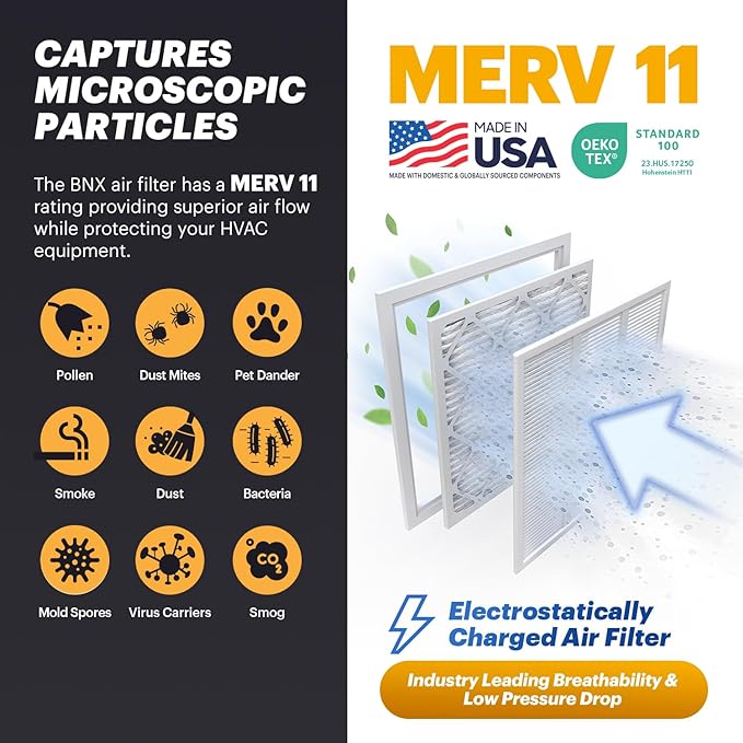 BNX TruFilter 14x20x1 Air Filter MERV 11 - Image 3