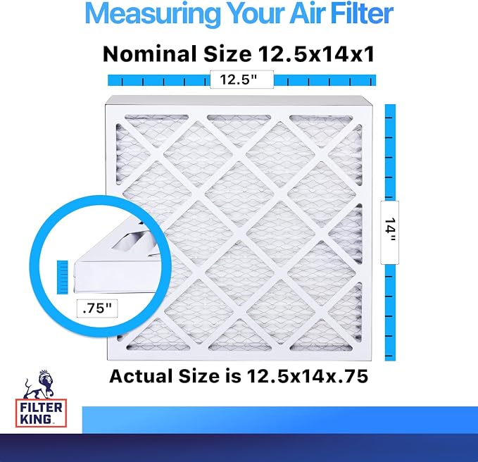 Filter King 12.5x14x1 Air Filter | 4-PACK | MERV 8 HVAC Pleated A/C Furnace - Image 2