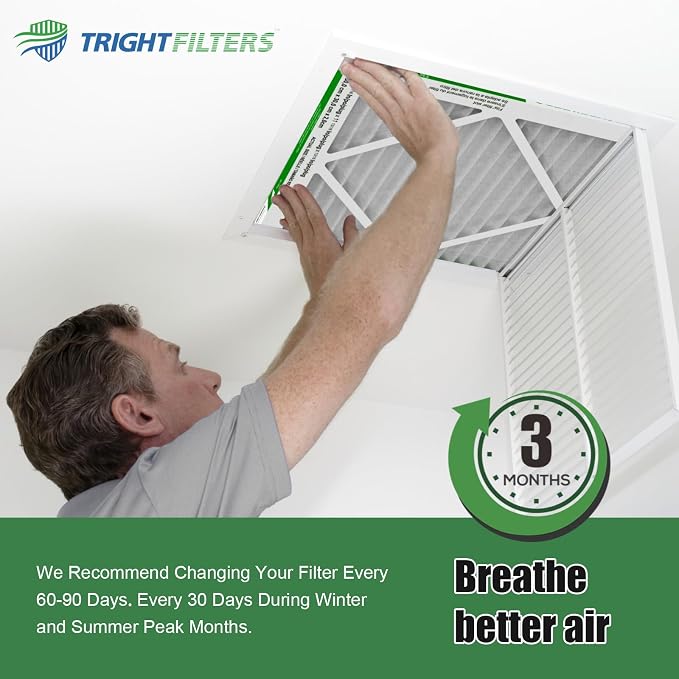 16x25x1 Air Filter 4 Pack, MERV 8 Pleated Dust Defense Air Filters Replacement - Image 6