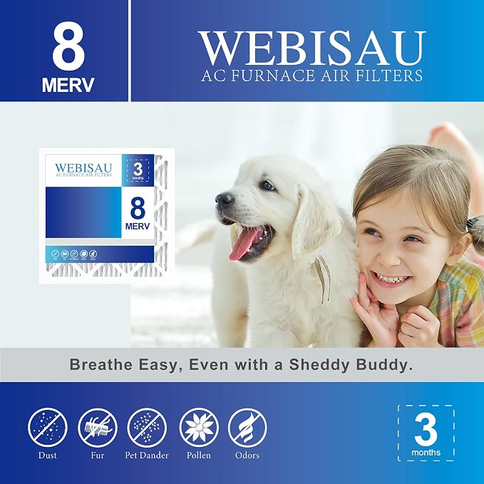 10x10x1 Air Filter MERV 8 MPR 600 4Pack Furnace Filters Pleated HVAC AC Furnace - Image 2