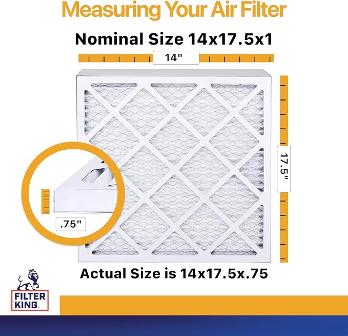 Filter King 14x17.5x1 Air Filter | 12-PACK | MERV 13 HVAC Pleated A/C Furnace - Image 2