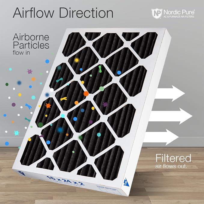 Nordic Pure 20x20x2 Pure Carbon Pleated Odor Reduction Merv 8 Furnace Filters - Image 8