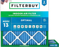 Filterbuy 25x25x1 Air Filter MERV 13 Optimal Smoke & Allergy Defense, by Filterbuy
