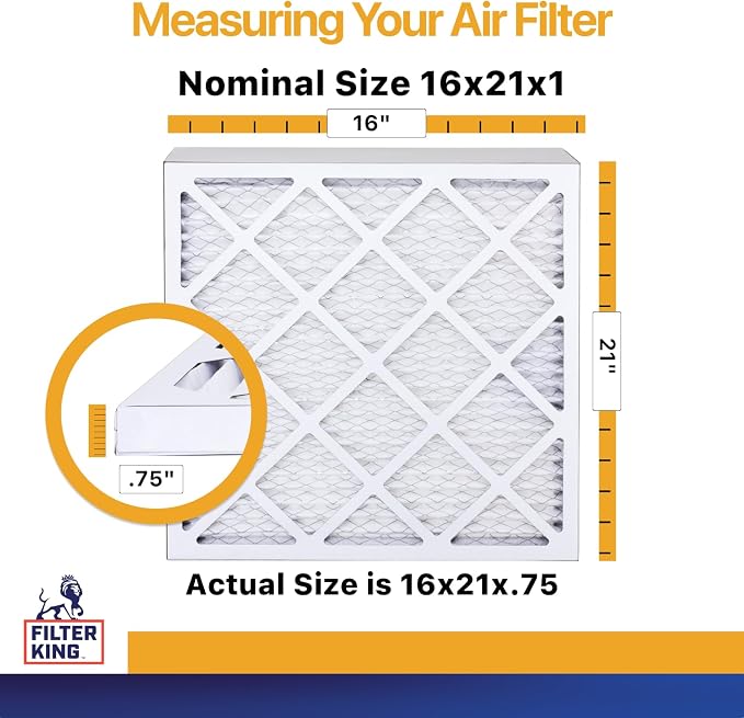 Filter King 16x21x1 Air Filter | 6-PACK | MERV 13 HVAC Pleated A/C Furnace - Image 2
