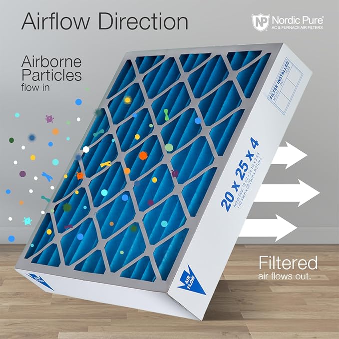 Nordic Pure 16x20x4 Pleated Air Filters MERV 7 Plus Carbon 1 Pack - Image 8