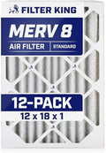Filter King 12x18x1 Air Filter | 12-PACK | MERV 8 HVAC Pleated A/C Furnace by FilterKing