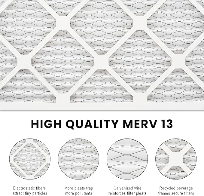 10x10x1 Air Filter MERV 13, HVAC/Furnace AC Filter Replacement, Dust - Image 4