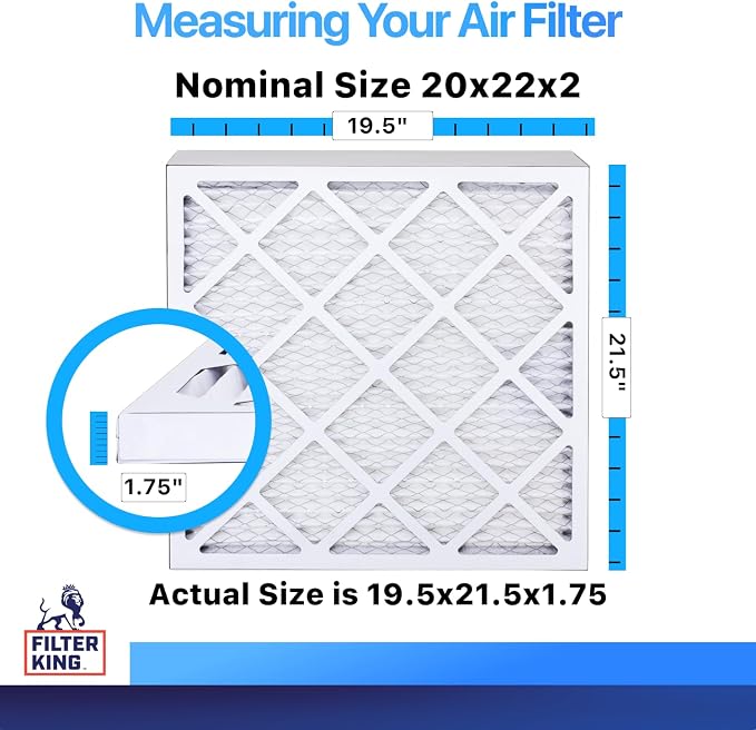 Filter King 20x22x2 Air Filter | 12-PACK | MERV 8 HVAC Pleated A/C Furnace - Image 2