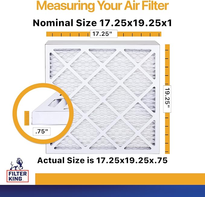 Filter King 17.25x19.25x1 Air Filter | 12-PACK | MERV 13 HVAC Pleated A/C - Image 2