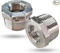 2 Pcs Reducer Hex Bushing, 304 Stainless Steel 1" Male NPT to 1/2" Female NPT（ by Zounionline