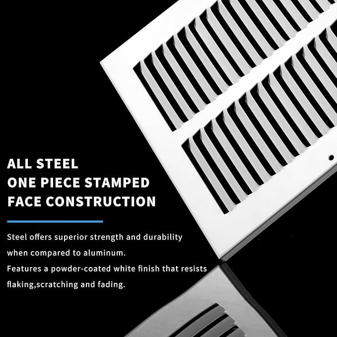 30x8 Return Air Grille, Air Return Vent Cover, Flat Vent Cover, Rejillas De - Image 2