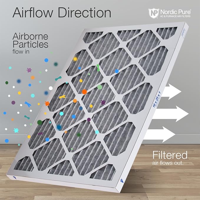 Nordic Pure 16x30x1 Furnace Air Filters MERV 12 Pleated Plus Carbon 2 Pack - Image 8