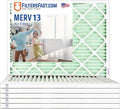Filters Fast 14x25x1 Air Filter Merv 13, Made in the USA, Actual Size: 13.75" x by FiltersFast