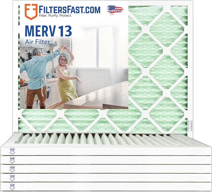 Filters Fast 8x8x1 Air Filter Merv 13, Made in the USA, Actual Size: by FiltersFast
