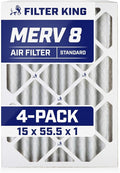 Filter King 15x55.5x1 Air Filter | 4-PACK | MERV 8 HVAC Pleated A/C Furnace by FilterKing