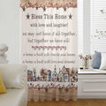 Farmhouse Sheer Curtains 72 Inch Length Country Star Barn Berry Brown Wood by Unknown