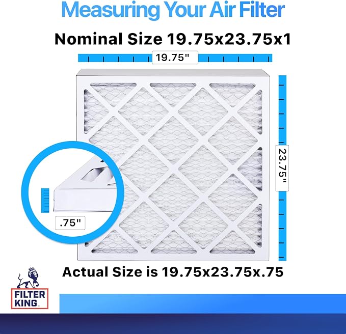 Filter King 19.75x23.75x1 Air Filter | 4-PACK | MERV 8 HVAC Pleated A/C Furnace - Image 2