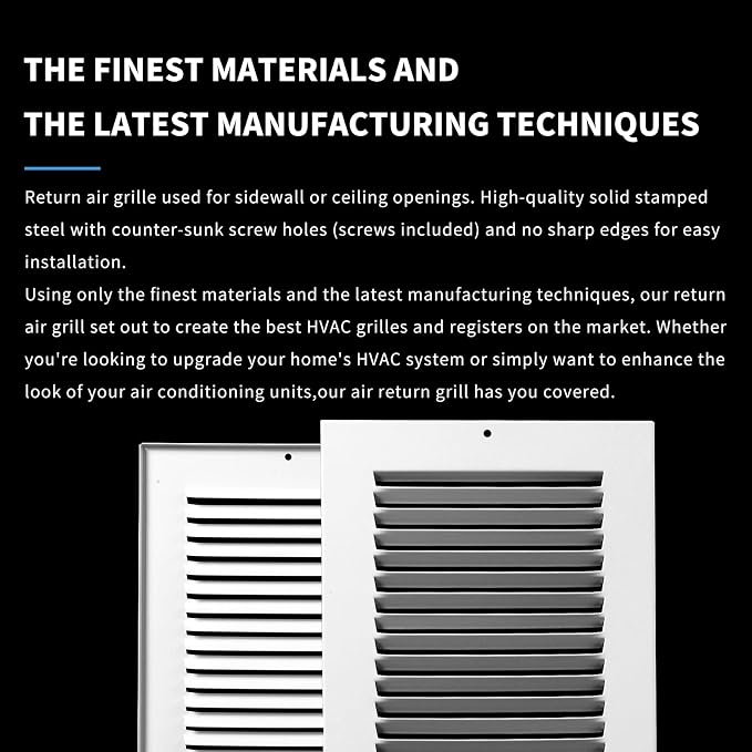 24x12 Return Air Grille, Air Return Vent Cover, Flat Vent Cover, Rejillas De - Image 5