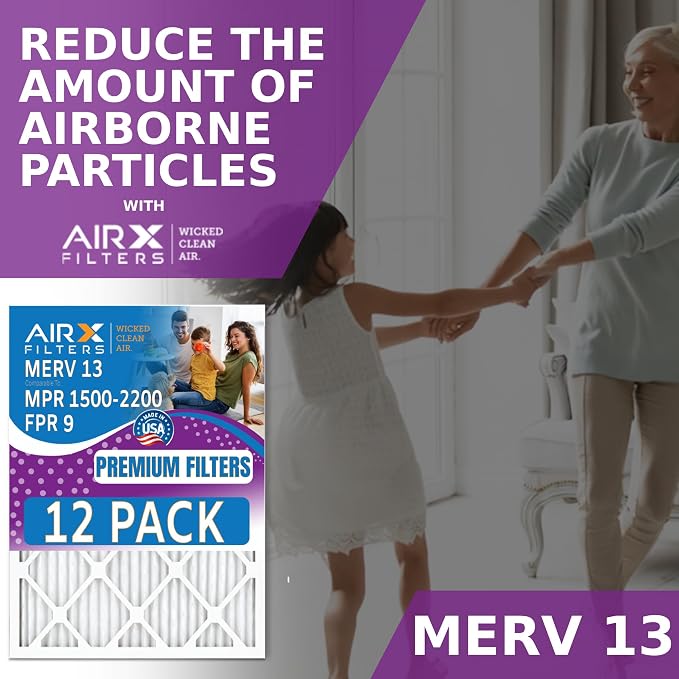 16x20x2 Air Filter MERV 13 Rating, 12 Pack of Furnace Filters Comparable to MPR - Image 4