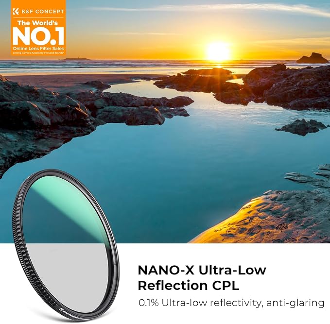 K&F CONCEPT 40.5mm Ultra-Low Reflectivity Circular Polarizers Filter 28 - Image 2