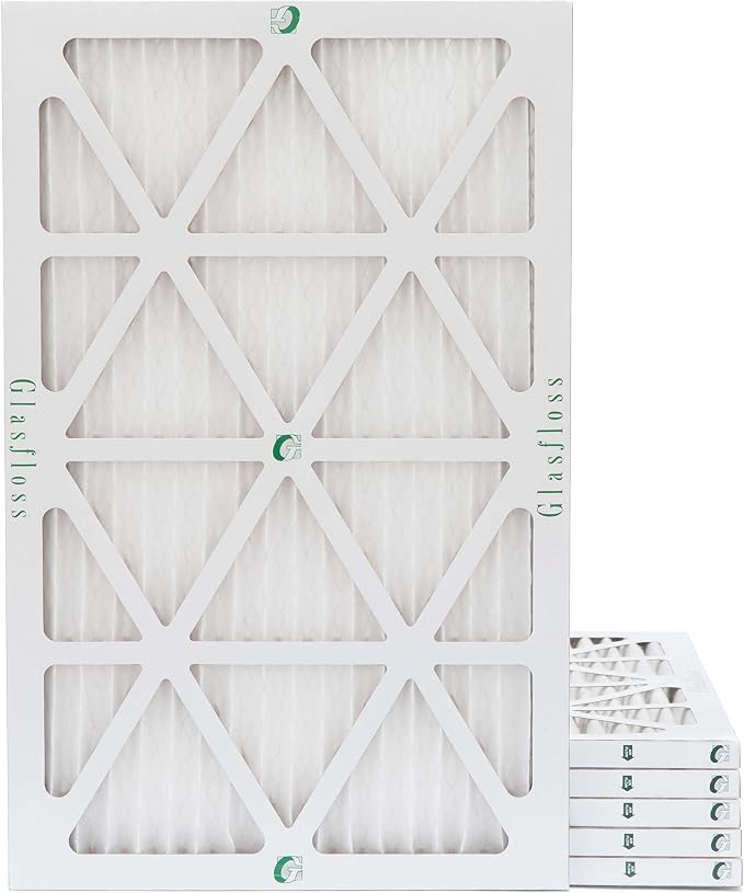 Glasfloss 14x30x1 MERV 10 Pleated Air Filters Box of 6. Actual Size: 13-5/8 x by Glasfloss