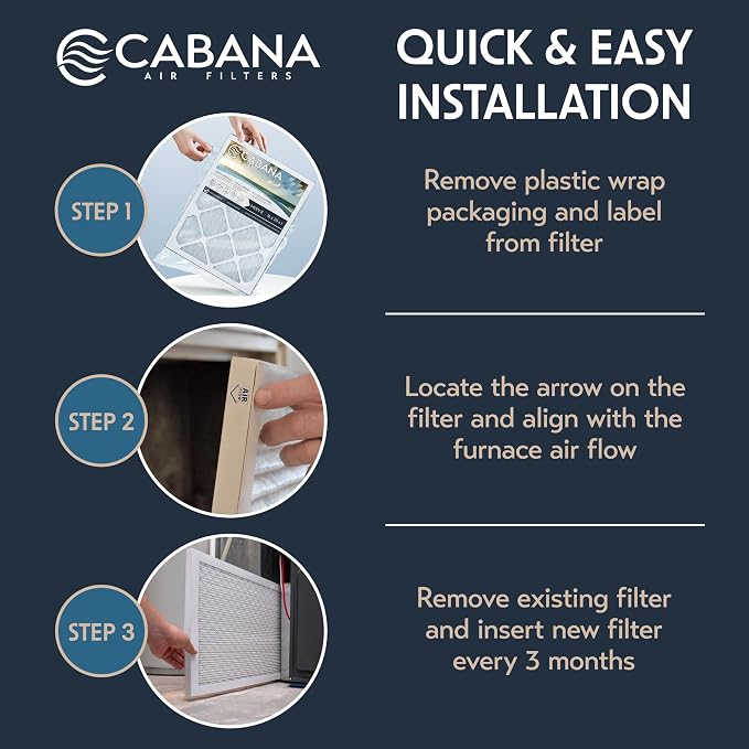 Cabana Filters 6-Pack 16x16x1 MERV 13 AC Furnace Air Filter - Image 3