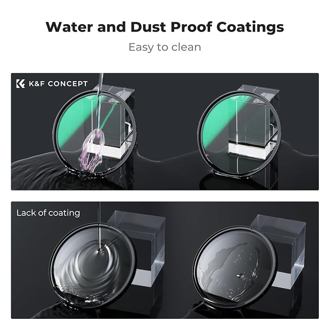 K&F CONCEPT 82mm Black Diffusion 1/4 & 1/8 Lens Filter Kit, Mist Cinematic - Image 6