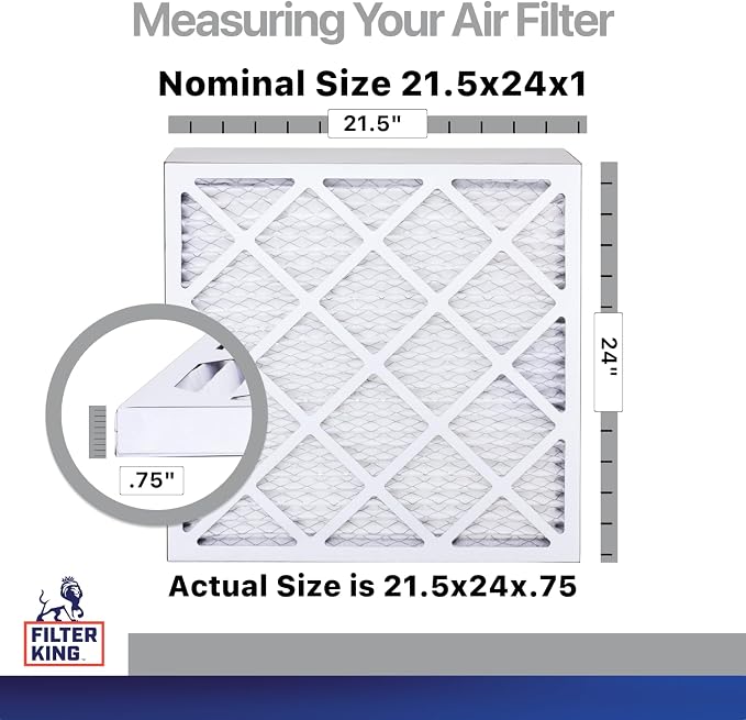 Filter King 21.5x24x1 Air Filter | 4-PACK | Carbon MERV 8 HVAC Pleated A/C - Image 2