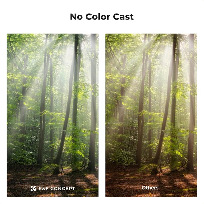 K&F CONCEPT 82mm Black Diffusion 1/4 & 1/8 Lens Filter Kit, Mist Cinematic - Image 5