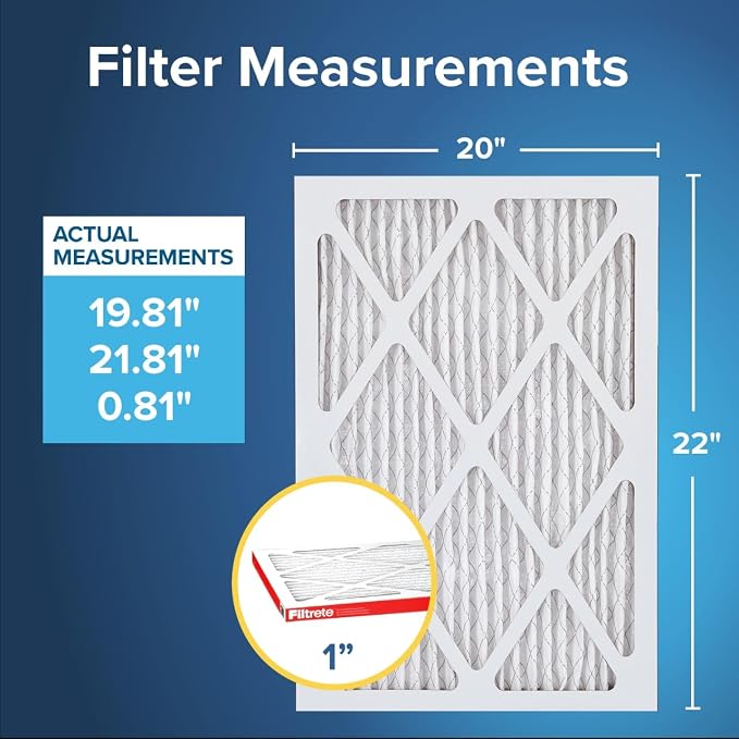 Filtrete 20x22x1 AC Furnace Air Filter, MERV 11, MPR 1000, Micro Allergen - Image 2