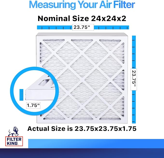 Best 24x24x2 Air Filters | 12 Pack | MERV 8 HVAC Pleated AC Furnace Filters - Image 2