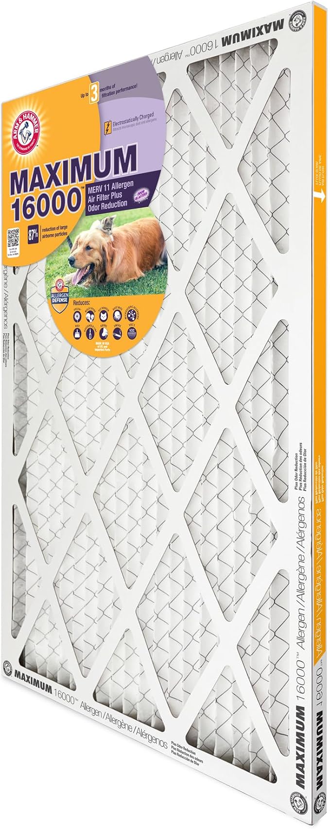 Arm & Hammer Max Allergen & Odor Reduction 14x24x1 Air and Furnace Filter - Image 3